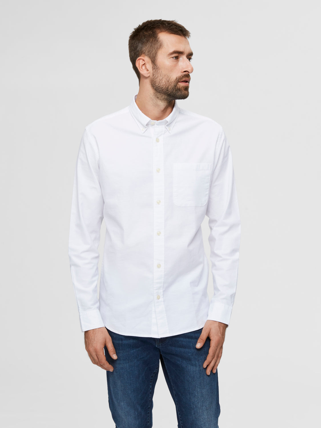 SLHREGRICK-OX Shirts - white